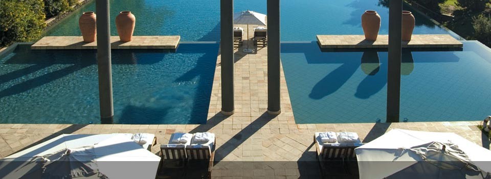 The view from the Saxon Boutique Hotel 