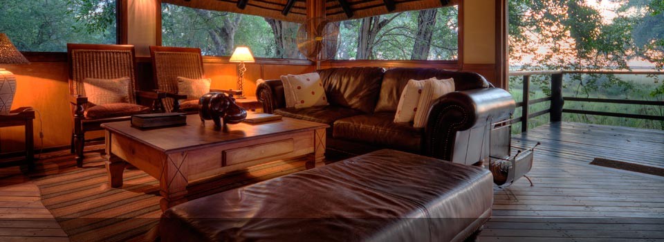 The Lounge at Camp Moremi 