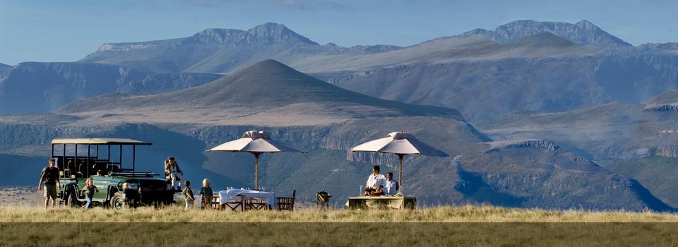 Guests enjoying drinks at Samara Private Game Reserve