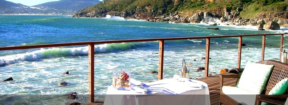 Tintswalo Atlantic Deck overlooking ocean
