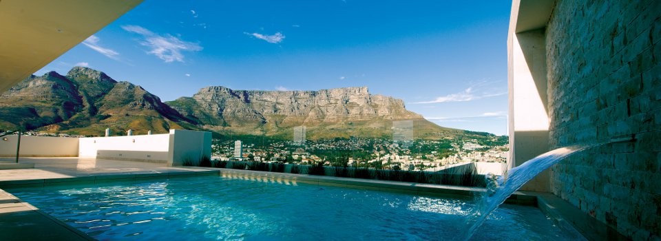 Soak up the views of Table Mountain from the rooftop pool at the Pepper Club 