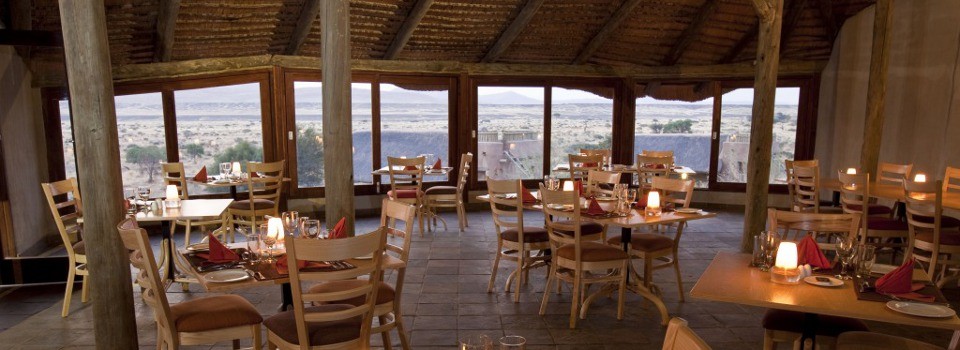 Dining at Kulala Desert Lodge