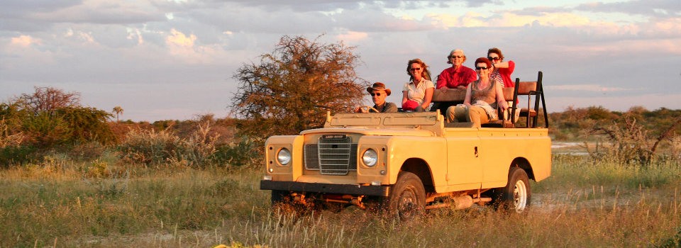 Sunset drive at Etosha Aoba Lodge