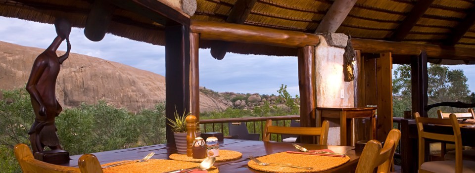Dining at Erongo Wilderness Lodge 