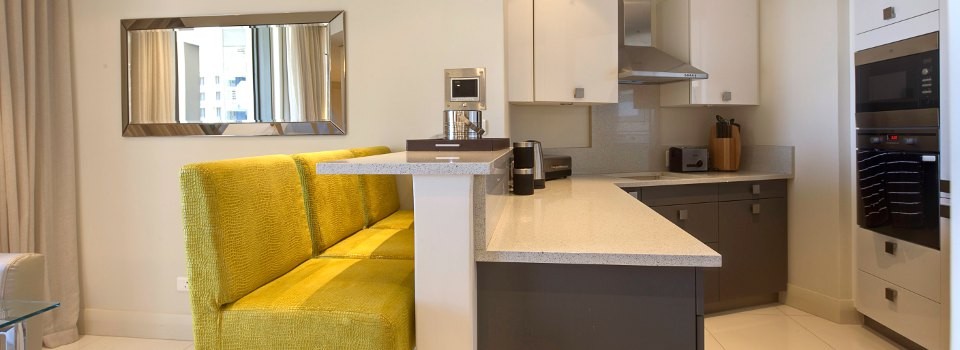 Kitchen in a Lawhill Luxury Apartment