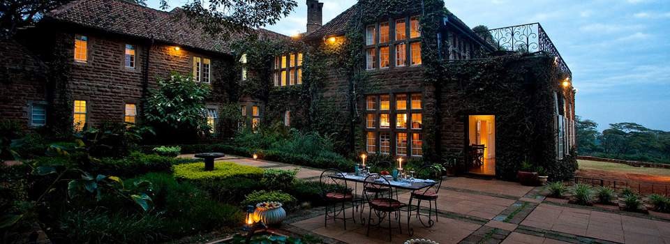 Exterior views of Giraffe Manor near Nairobi in Kenya