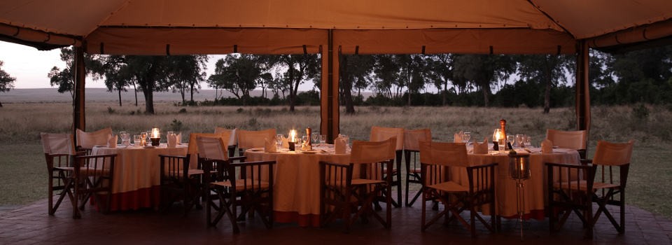 Dining at Governors' Camp, Kenya