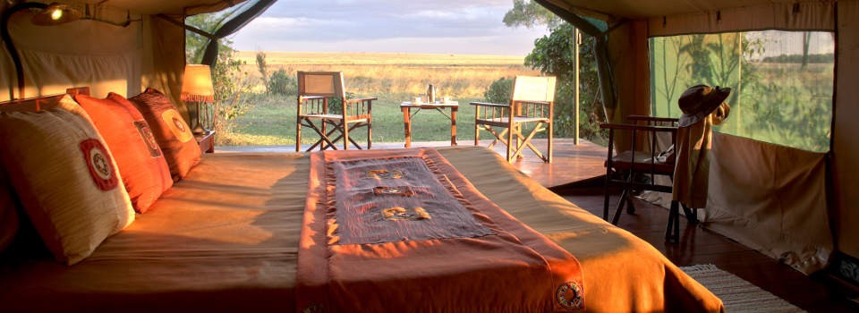 Guest room at Governers' Camp in the Masai Mara