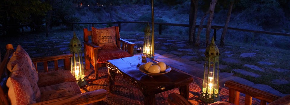 Lounge area at Il Moran Camp in the Masai Mara