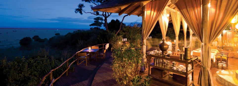 Kichwa Tembo Bateleur Camp's guest areas are warm and inviting with great views over the Masai Mara