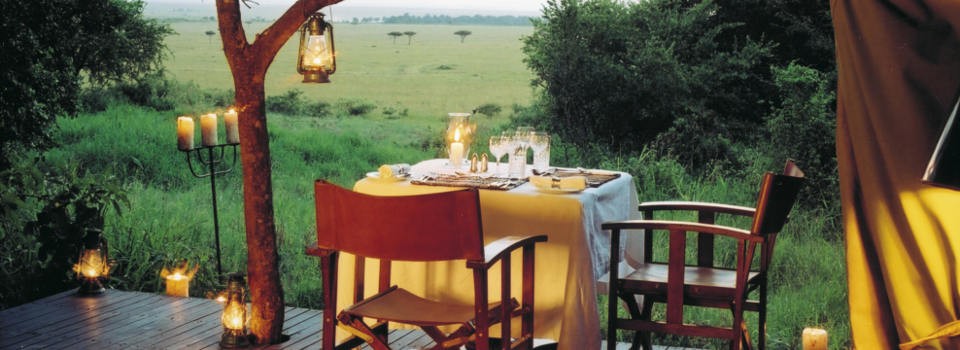 Private dining at Kichwa Tembo Bateleur Camp in the Masai Mara