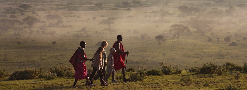 Walking with the Masaai at Tortilis Camp