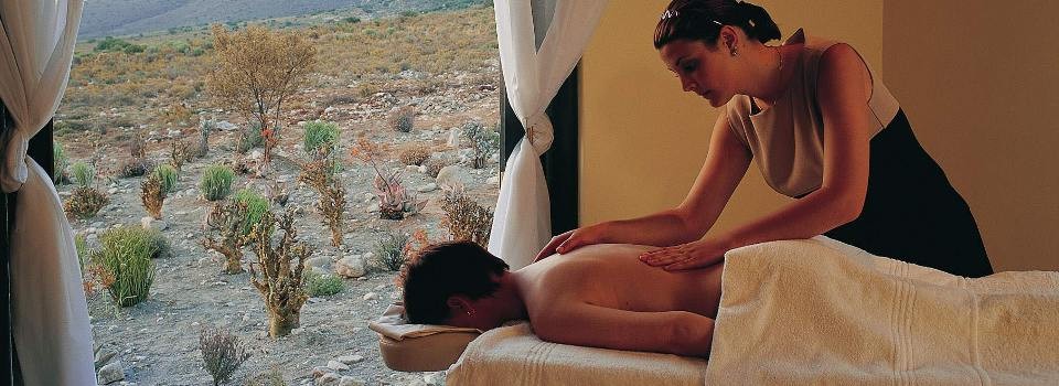 Spa treatment at Sanbona Wildlife Reserve.