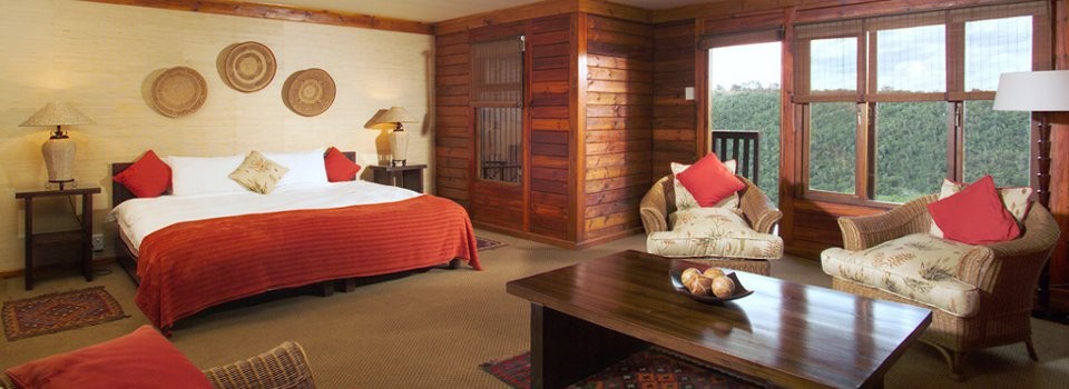 Guest room at Ukhozi Lodge at Kariega Game Reserve.