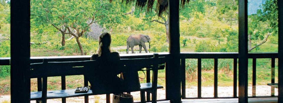 Views from the deck at Ulusaba Safari Lodge