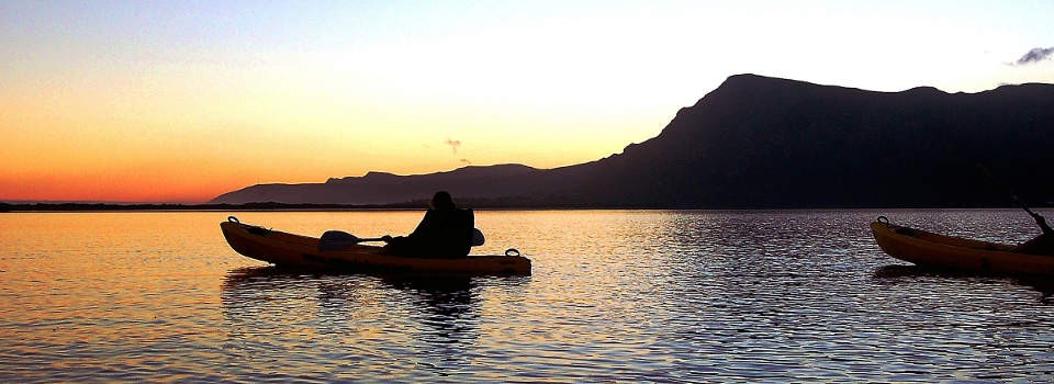 Kayaking on the lagoon at Mosaic Farm