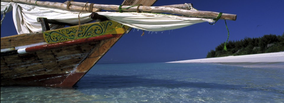 Dhow at Mnemba Island, Zanzibar