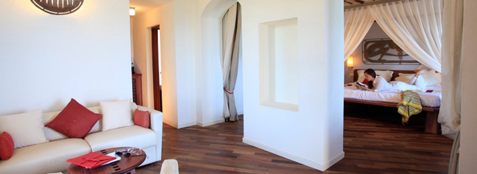 Interior view of the guest rooms at Essque Zalu Zanzibar
