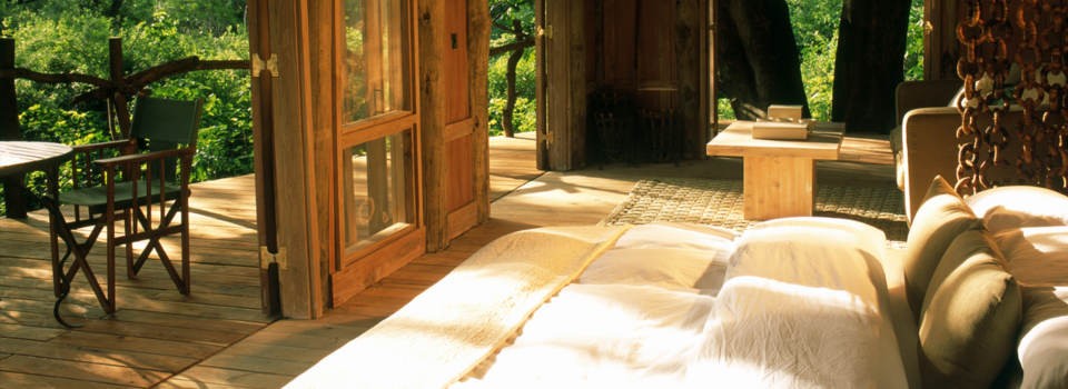 Luxury bedroom at Lake Manyara Tree Lodge 