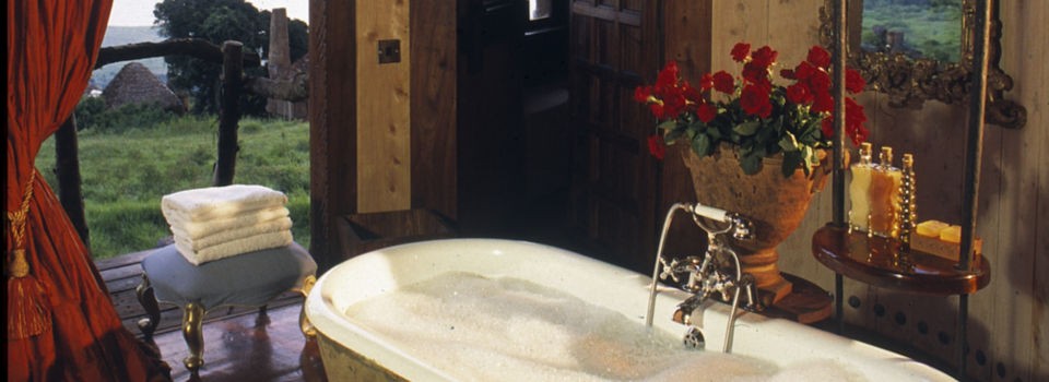 Luxury bathroom at Ngorongoro Crater Lodge, Tanzania