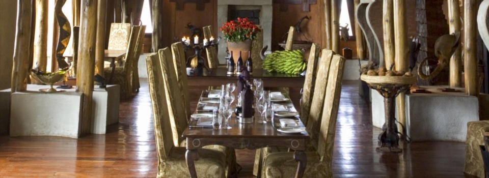 Elegant dining at Ngorongoro Crater Lodge