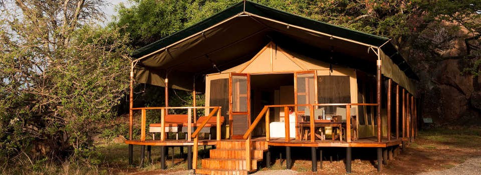 Tent exterior at Sanctuary Kusini, Tanzania