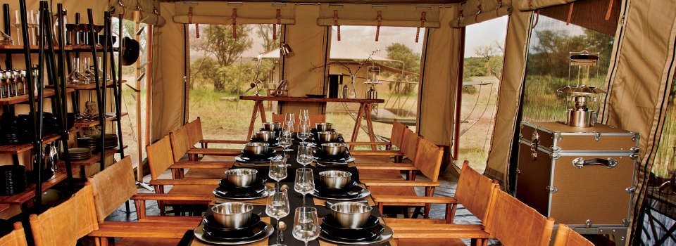 Elegant dining at Singita Explore