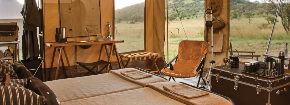 Singita Explore's luxury tent interiors