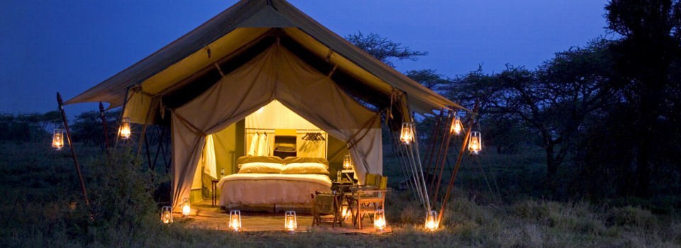 Luxury tented accommodation at Serengeti Under Canvas