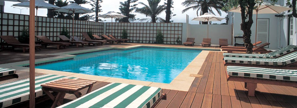 Pool and sundeck at the Winchester Mansions
