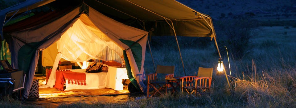 Tent Exterior at Sanctuary's Luxury Mobile Camp