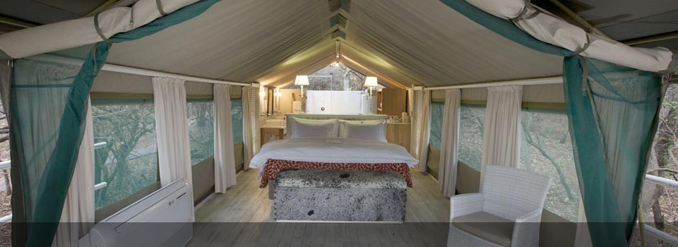 The Luxury tented camp at Kapama Lodge 