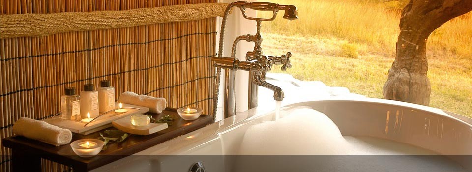 The luxurious baths at Leopard Hills Private Game Reserve