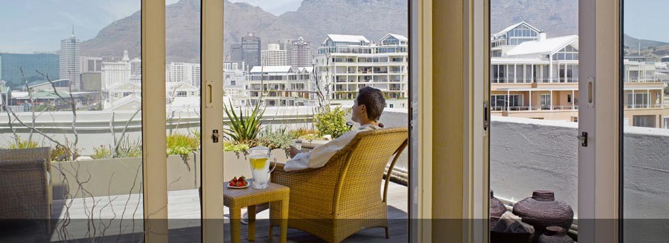 Enjoying breakfast while taking in the view of Table Mountain